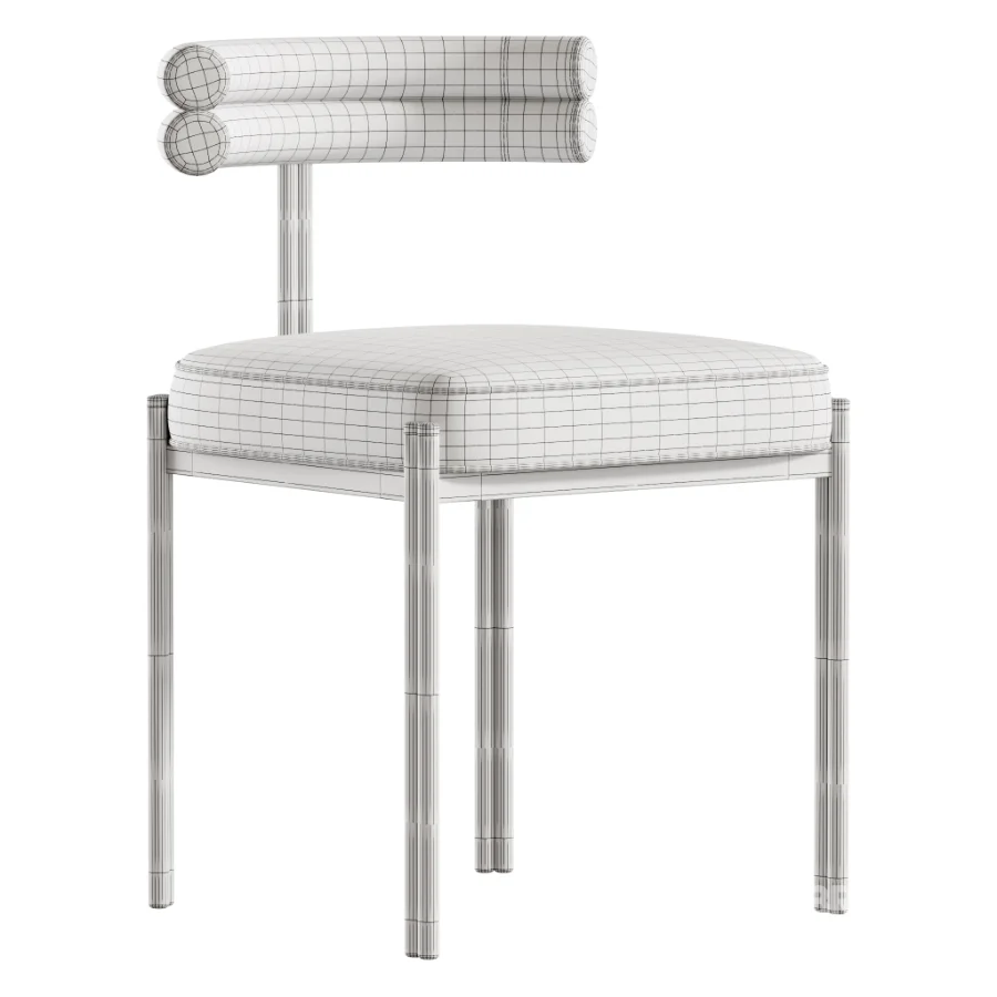 Industrial Velvet Dining Room Chair Image 8