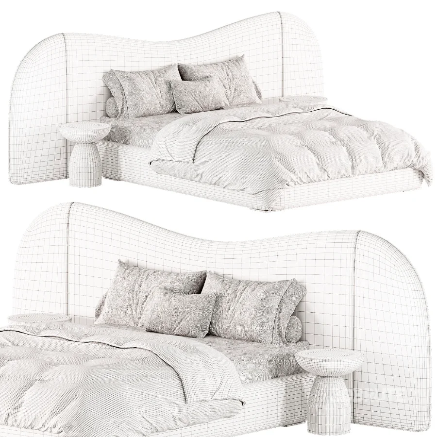 Lulu and Georgia Gladys Extended Headboard Platform Bed Image 5
