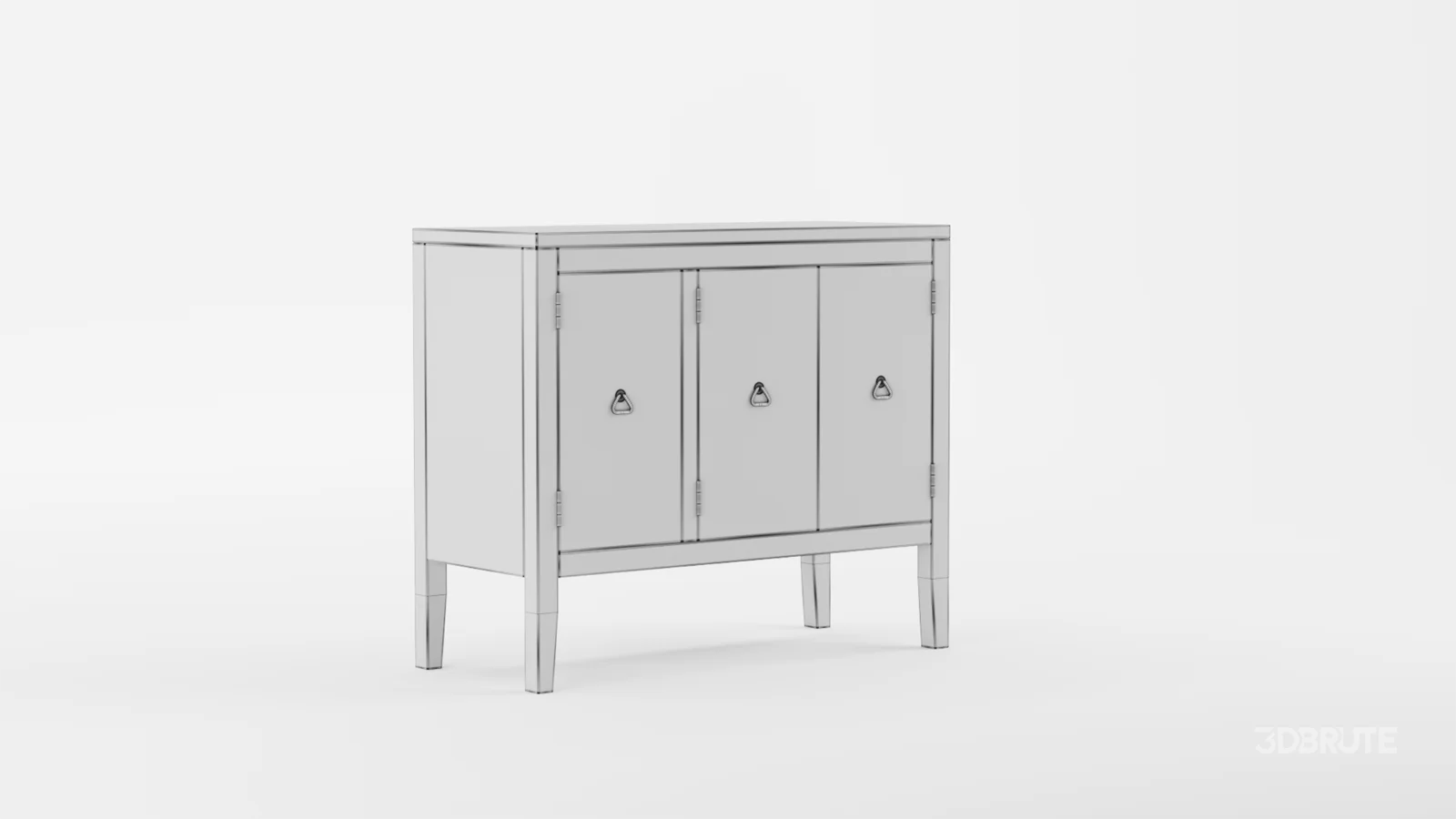TallSolidWood Door Accent Cabinet Image 11