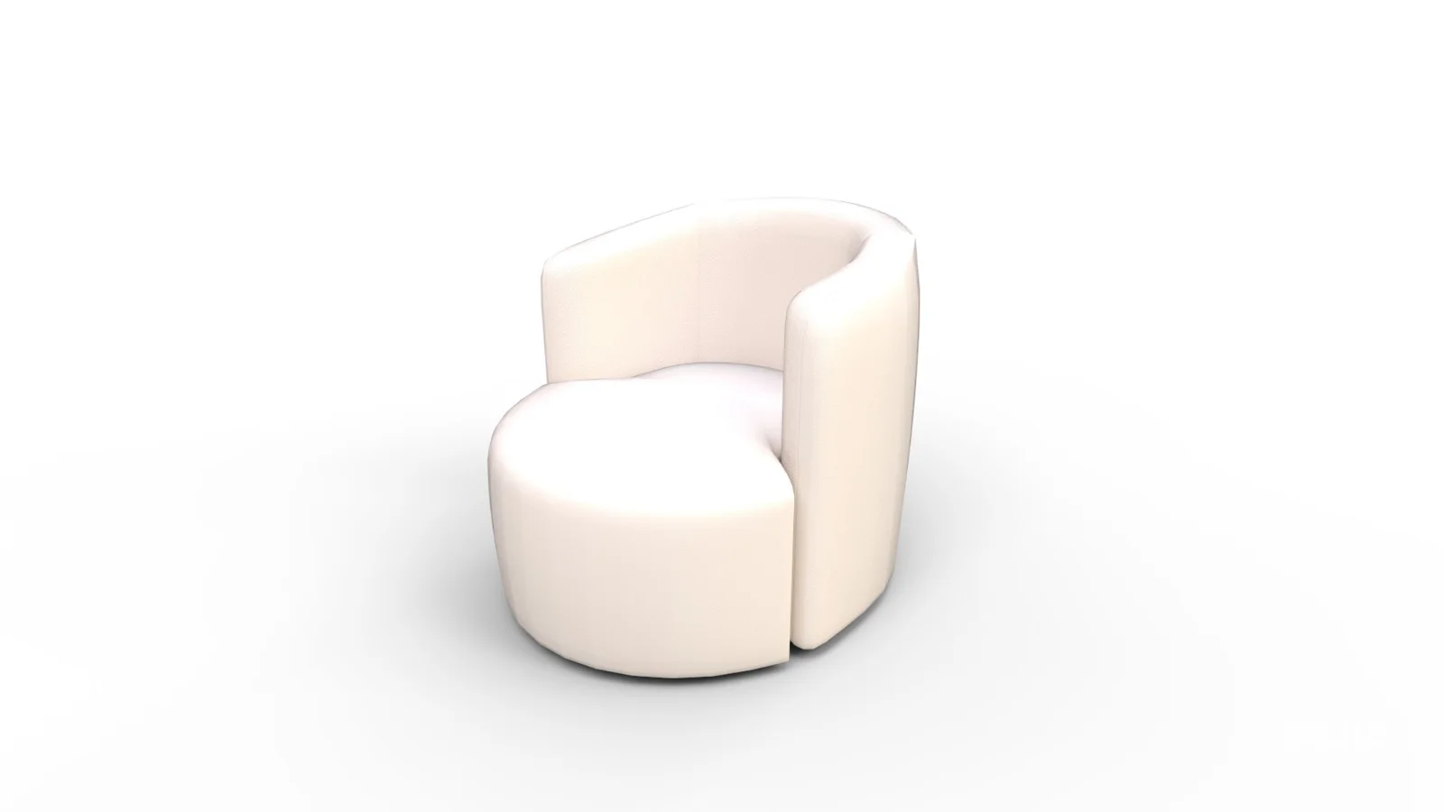 Tub Swivel Chair Talc Linen Image 8