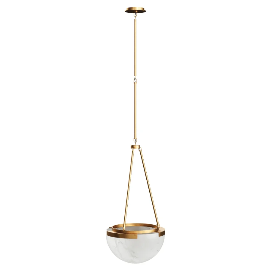Melange Small Elongated Alabaster Pendant by Visual Comfort Image 14