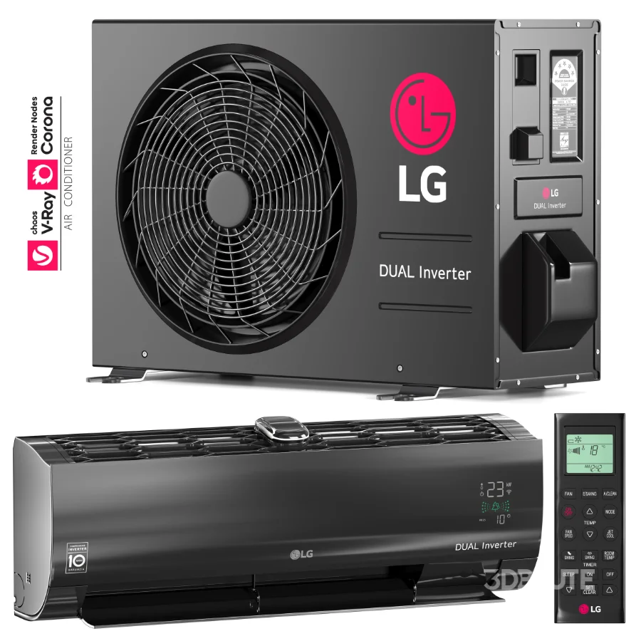 Air Conditioner Black Image 1