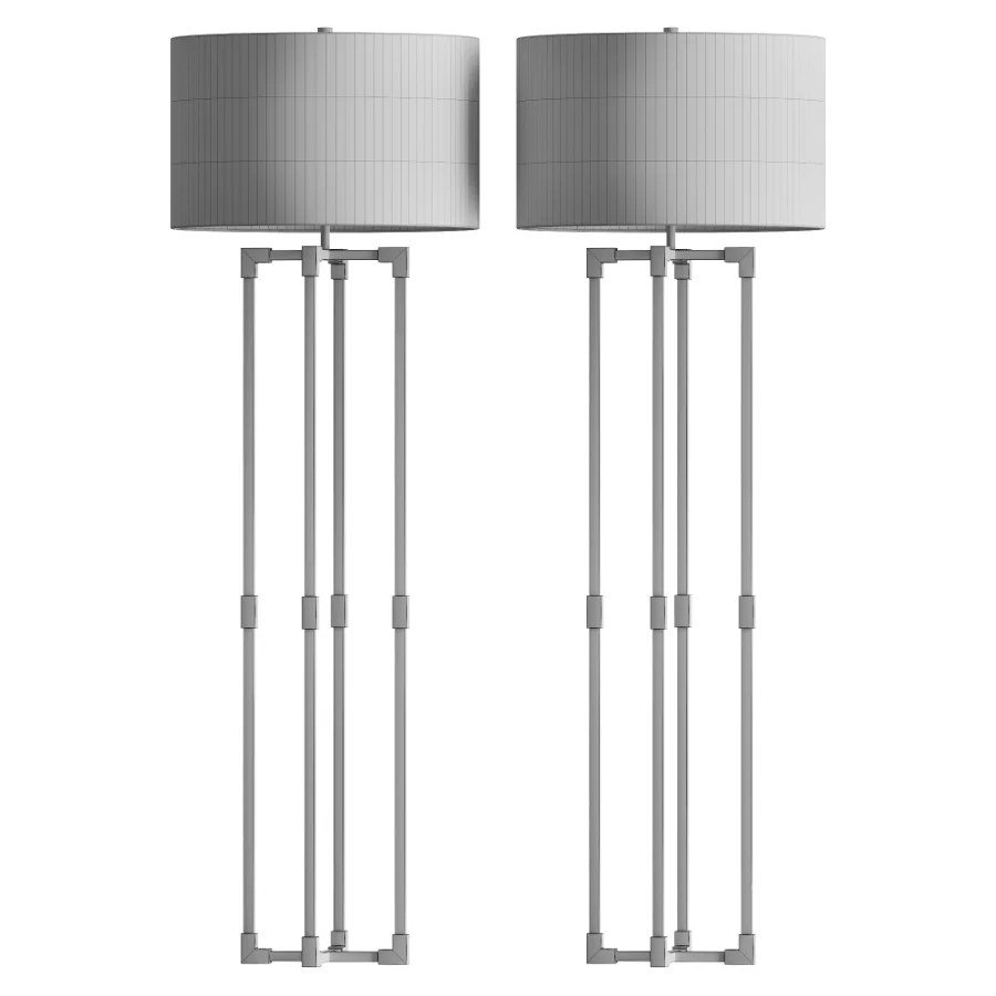 Metal Floor Lamp with Shade Image 3