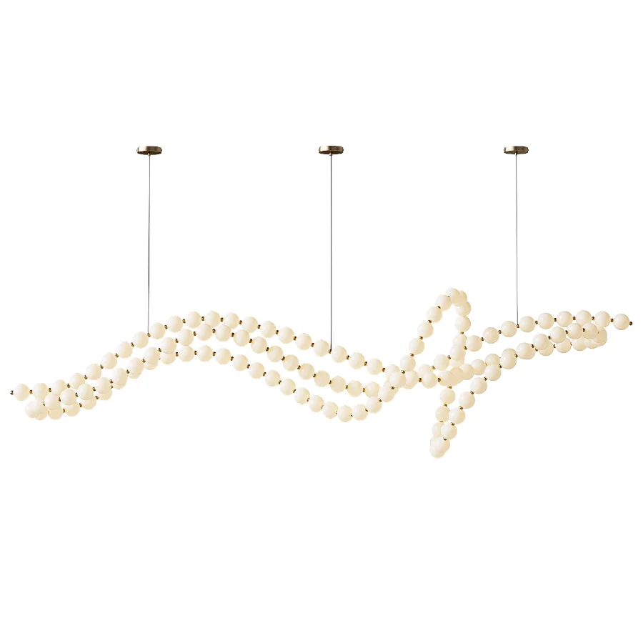 Glass Pearl Necklace Chandelier Image 2