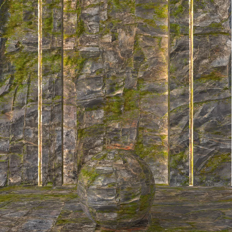 Rock Rough Moss Image 1