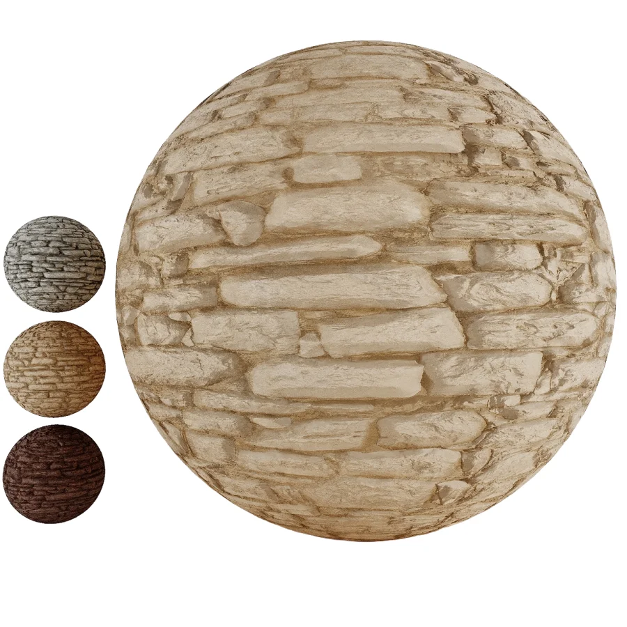 Stacked Stone Wall Image 4