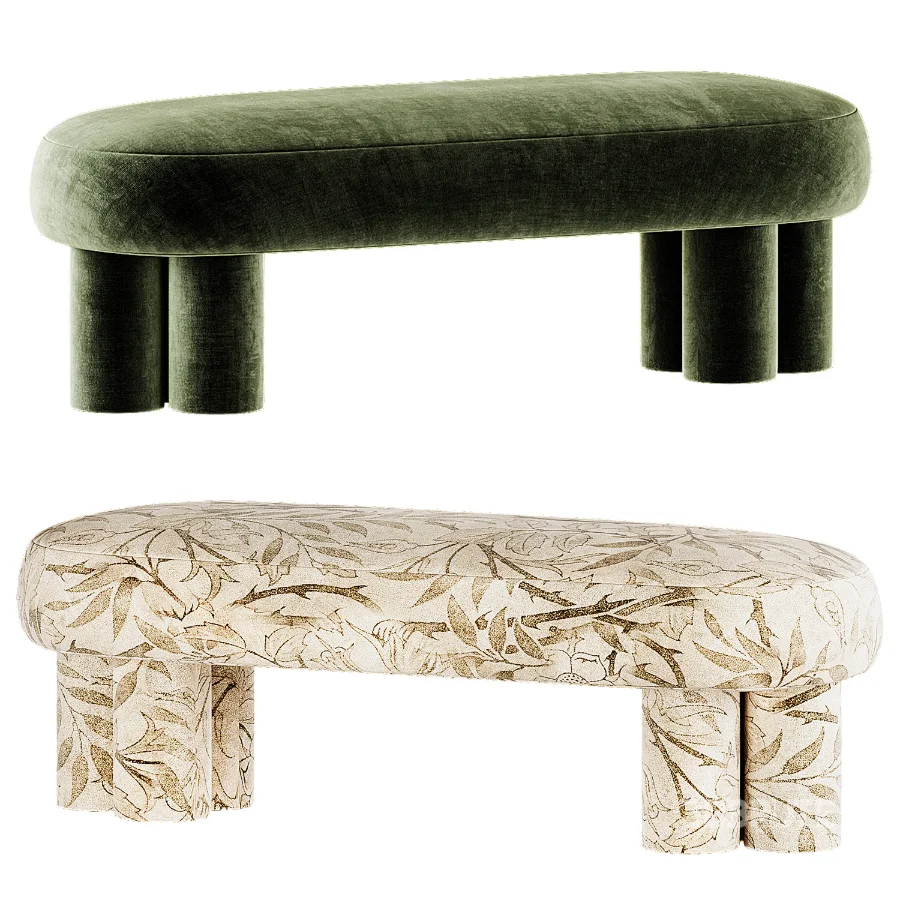 Estelle Stone Cream Ottoman Image 2