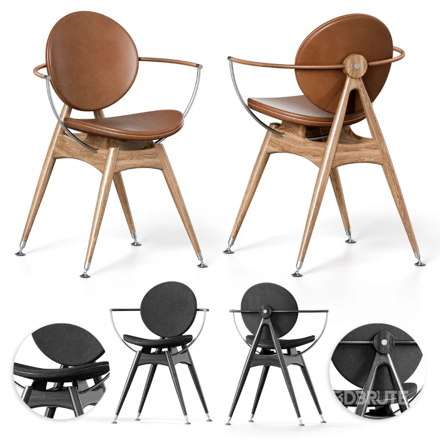 CIRCLE DINING CHAIR WITH ARMRESTS Image 2