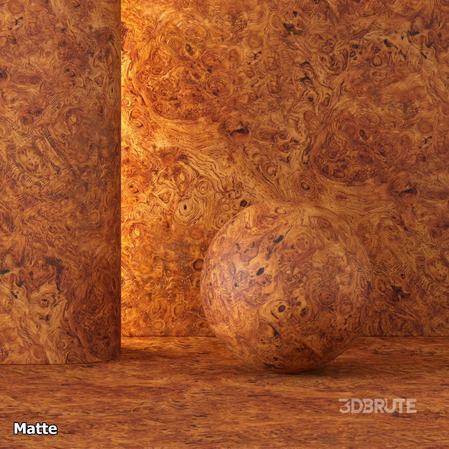 Burl Wood Seamless PBR Material Image 3