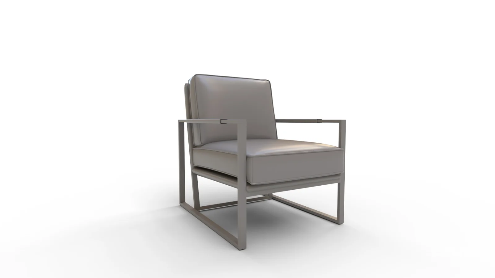 Gaines Top Grain Leather Armchair Image 6