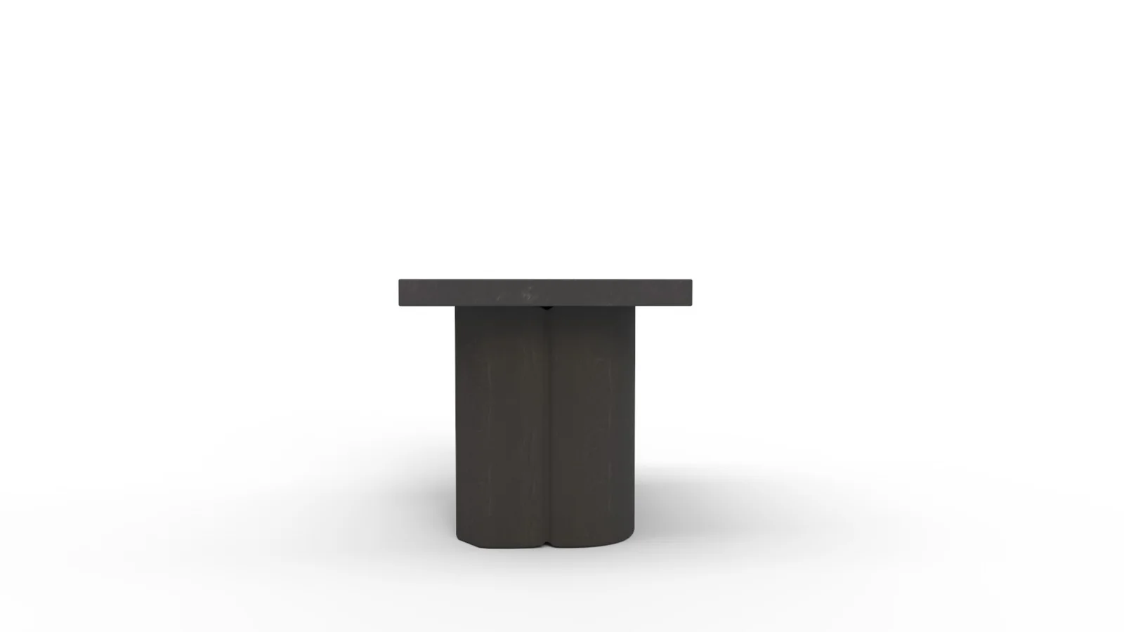 Kayla Black Concrete Side Table Image 1