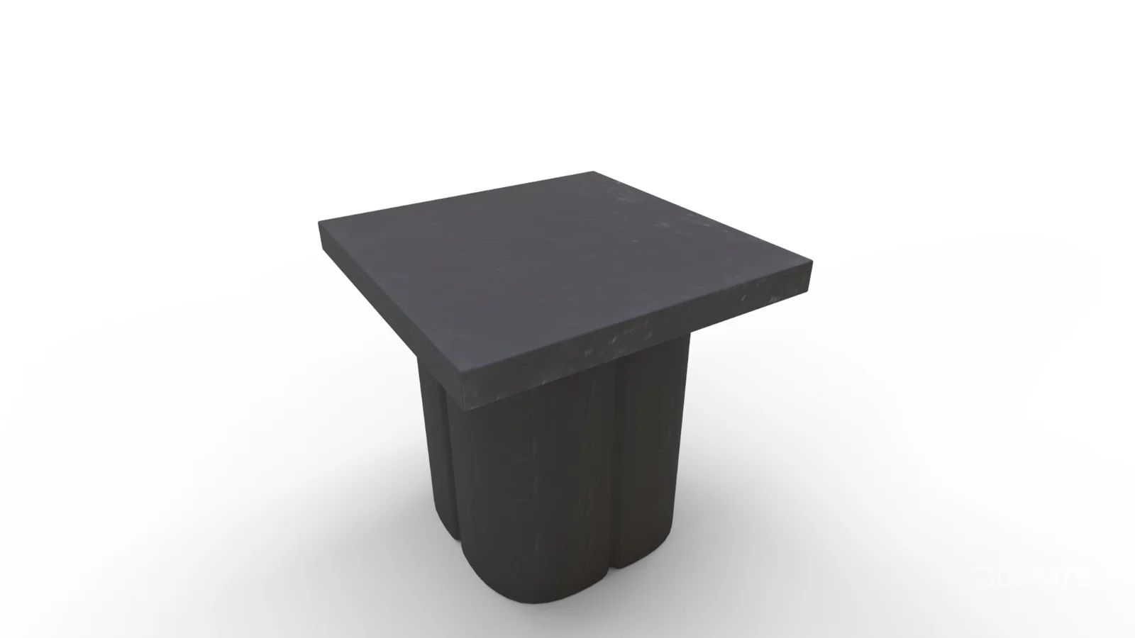 Kayla Black Concrete Side Table Image 7
