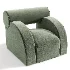 Modern Curved Upholstered Lounge Armchair - Thumbnail 2