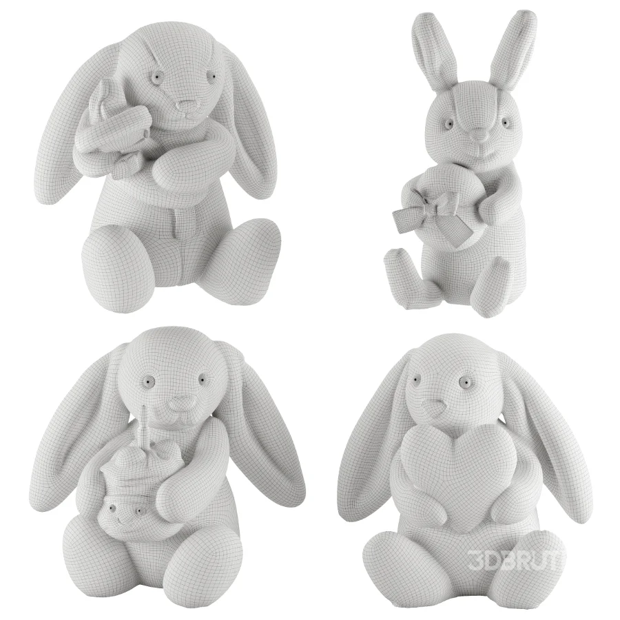 Plush Toys Set 36 -Rabbit Image 6