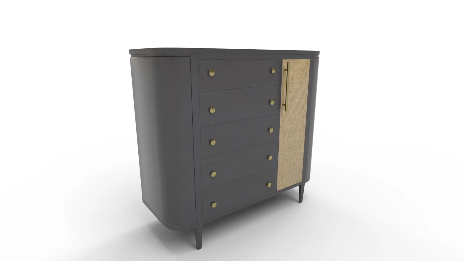 Cane5 Drawer Accent Chest Image 2