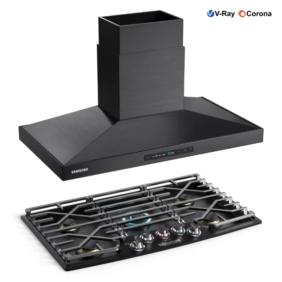 HOOD AND KITCHEN STOVE Image 1