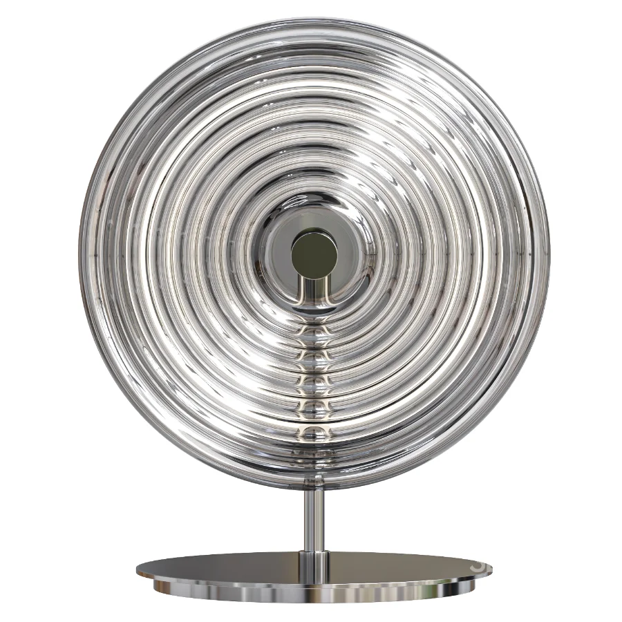Table lamp made of metal and glass decorated Image 6