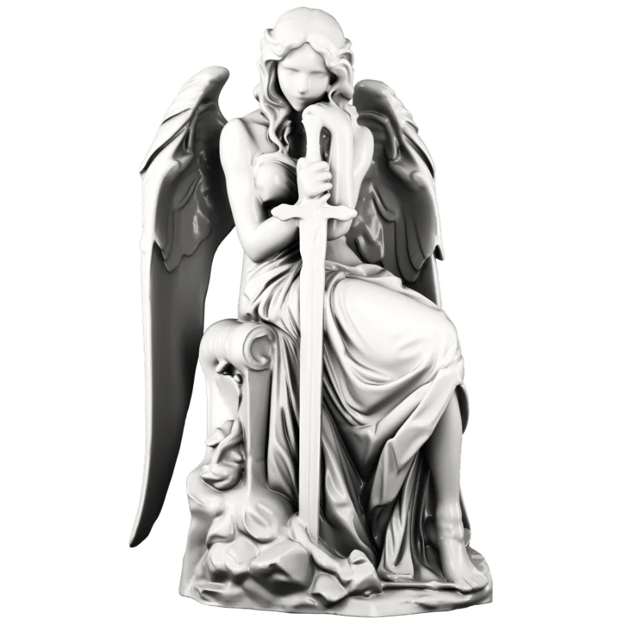 Angel Statue Stone Set Image 1