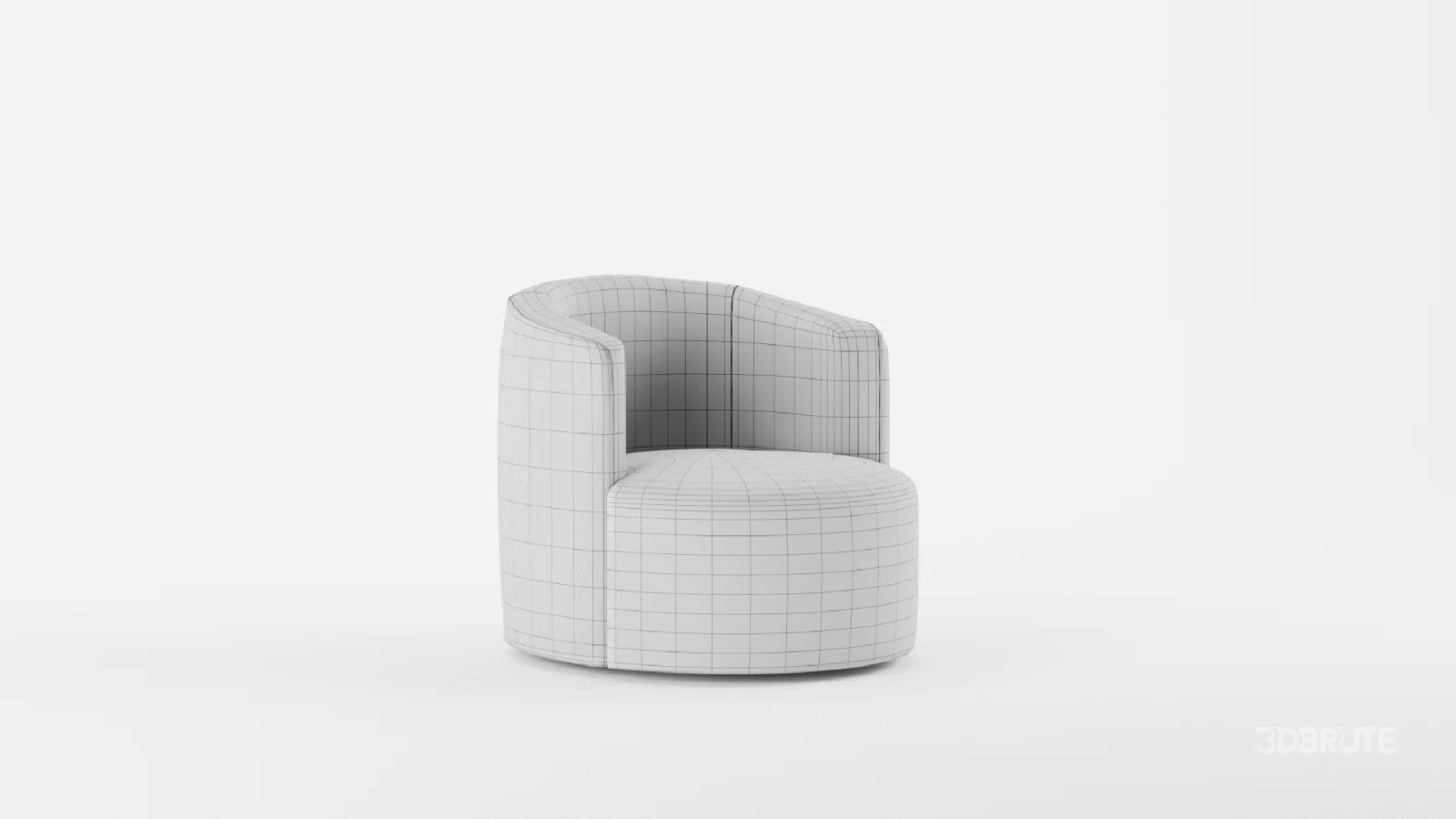 Tub Swivel Chair Talc Linen Image 6