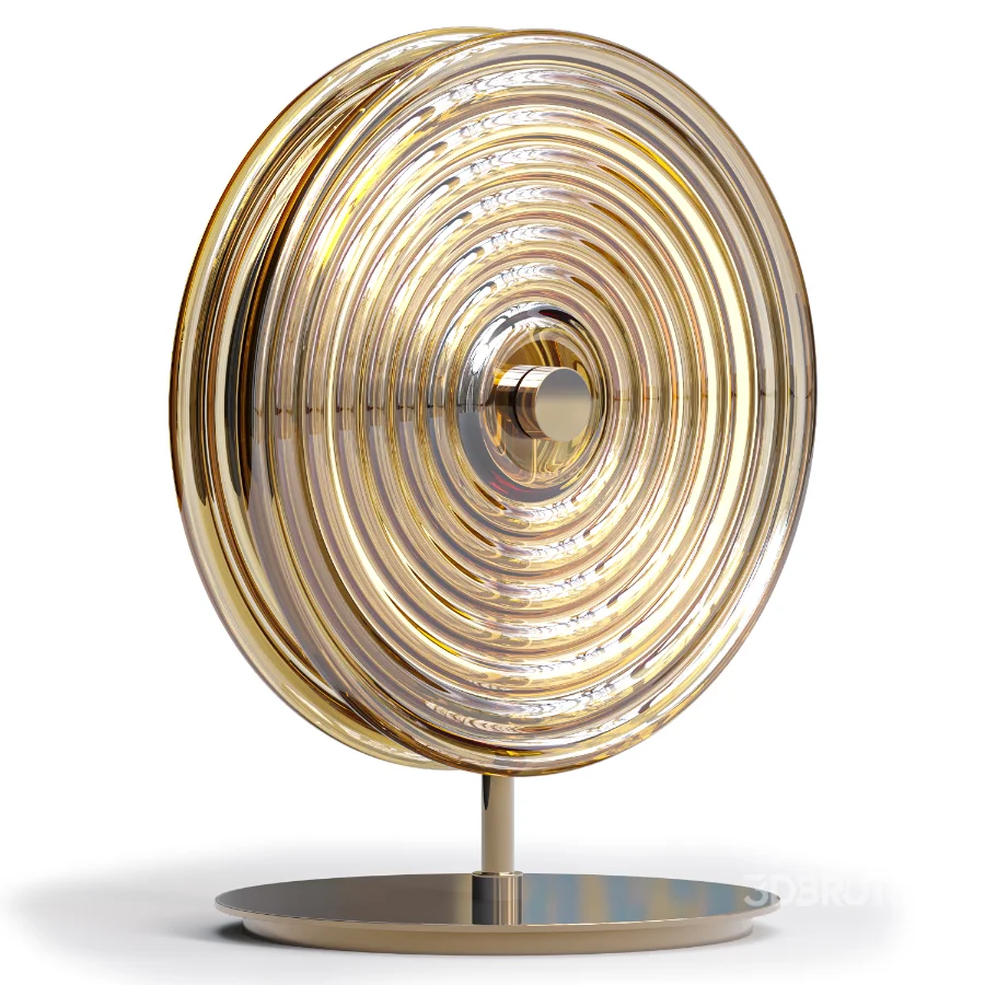 Table lamp made of metal and glass decorated Image 3