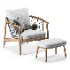 Crosshatch Chair and Ottoman - Thumbnail 4