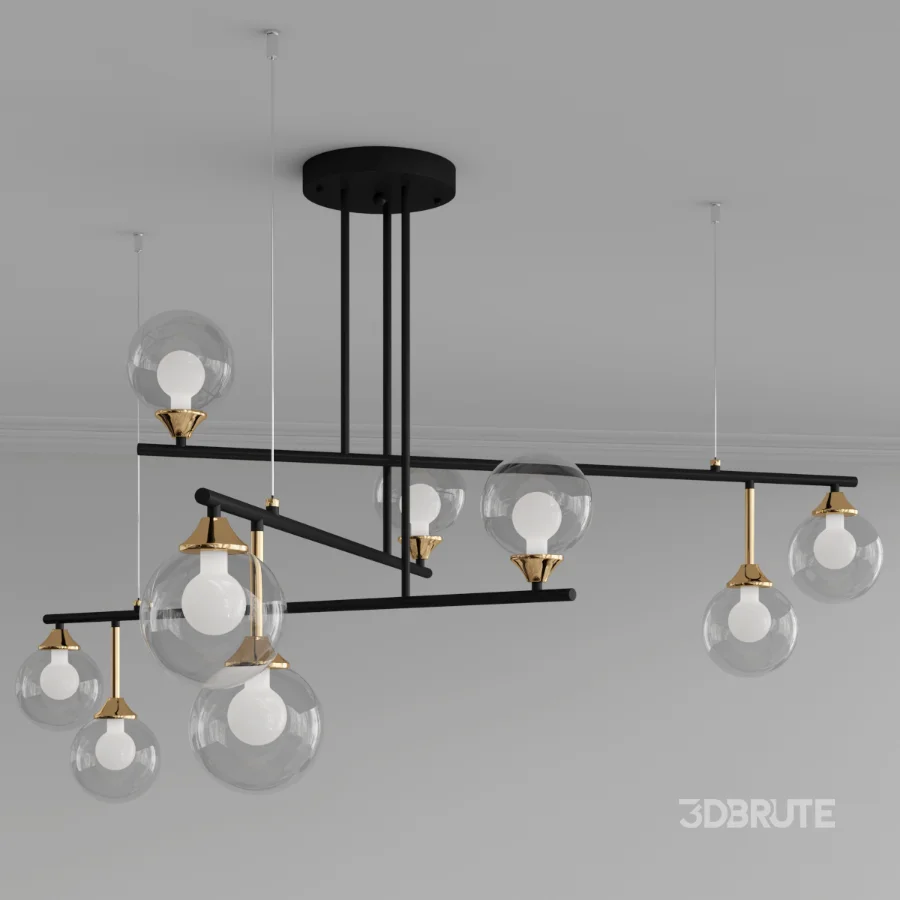 Clear Glass Shade Chandelier Image 2