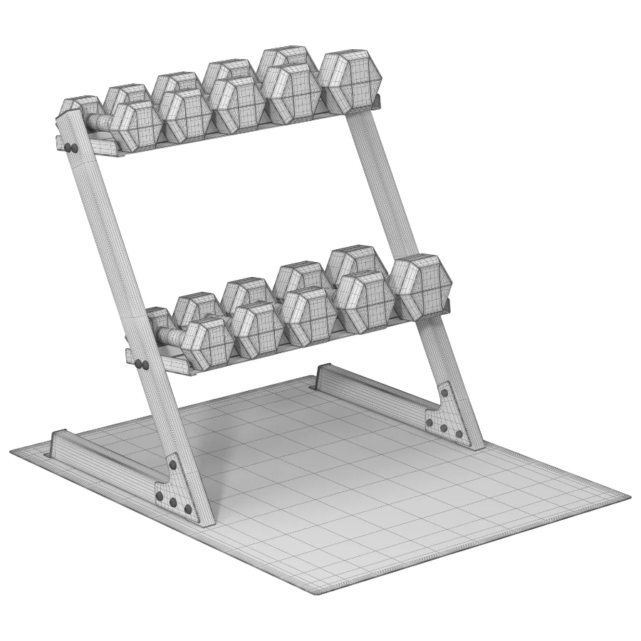 Mirafit_2_Tier_150kg_Dumbbell_Rack Image 7
