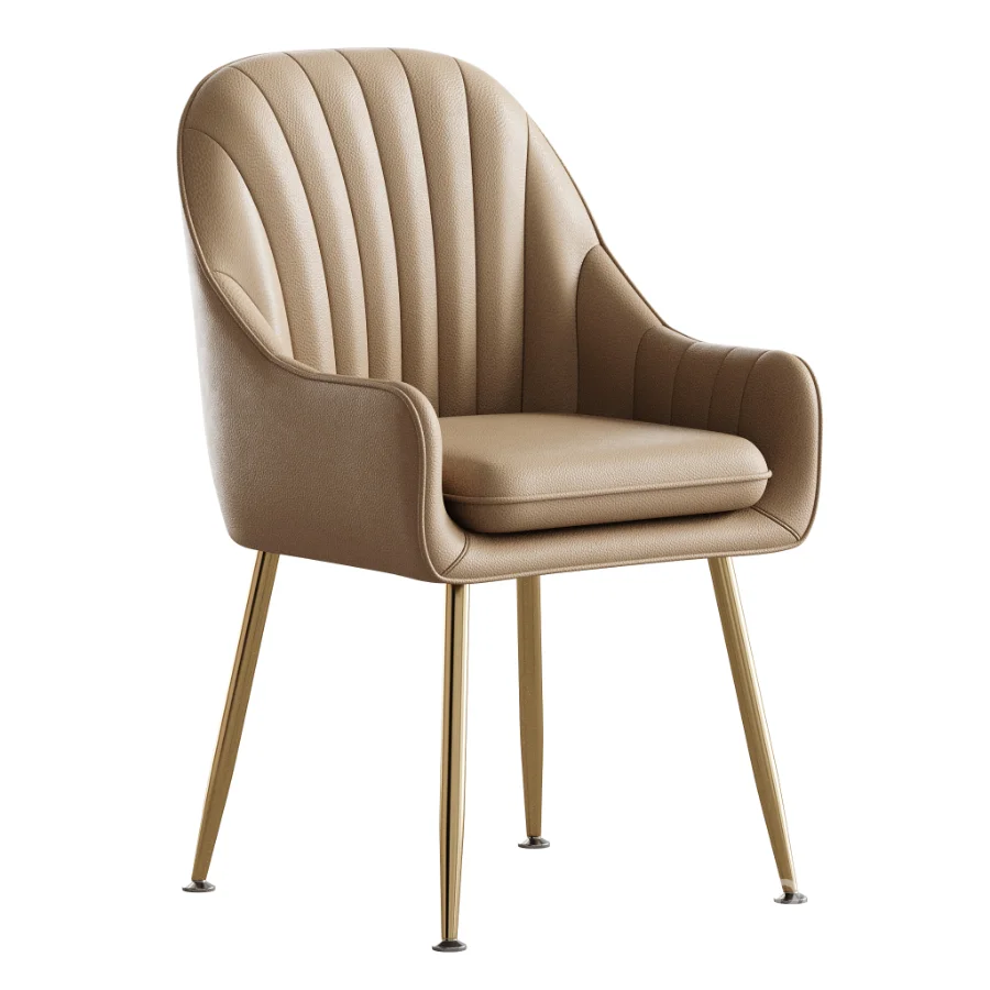 Scandinavian Style Metal Dining Chair Image 2