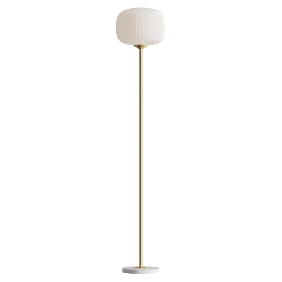 Gold Metal Modern Floor Lamp Image 2