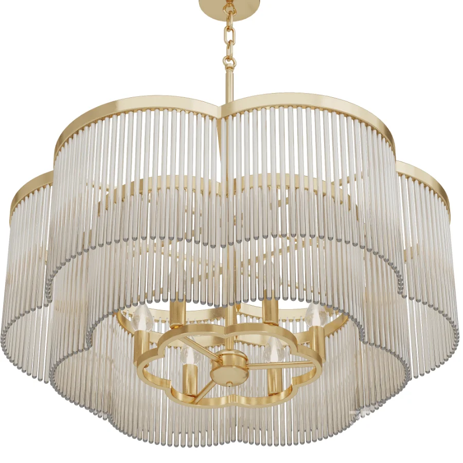 Heirloom Brass Chandelier Light Image 2
