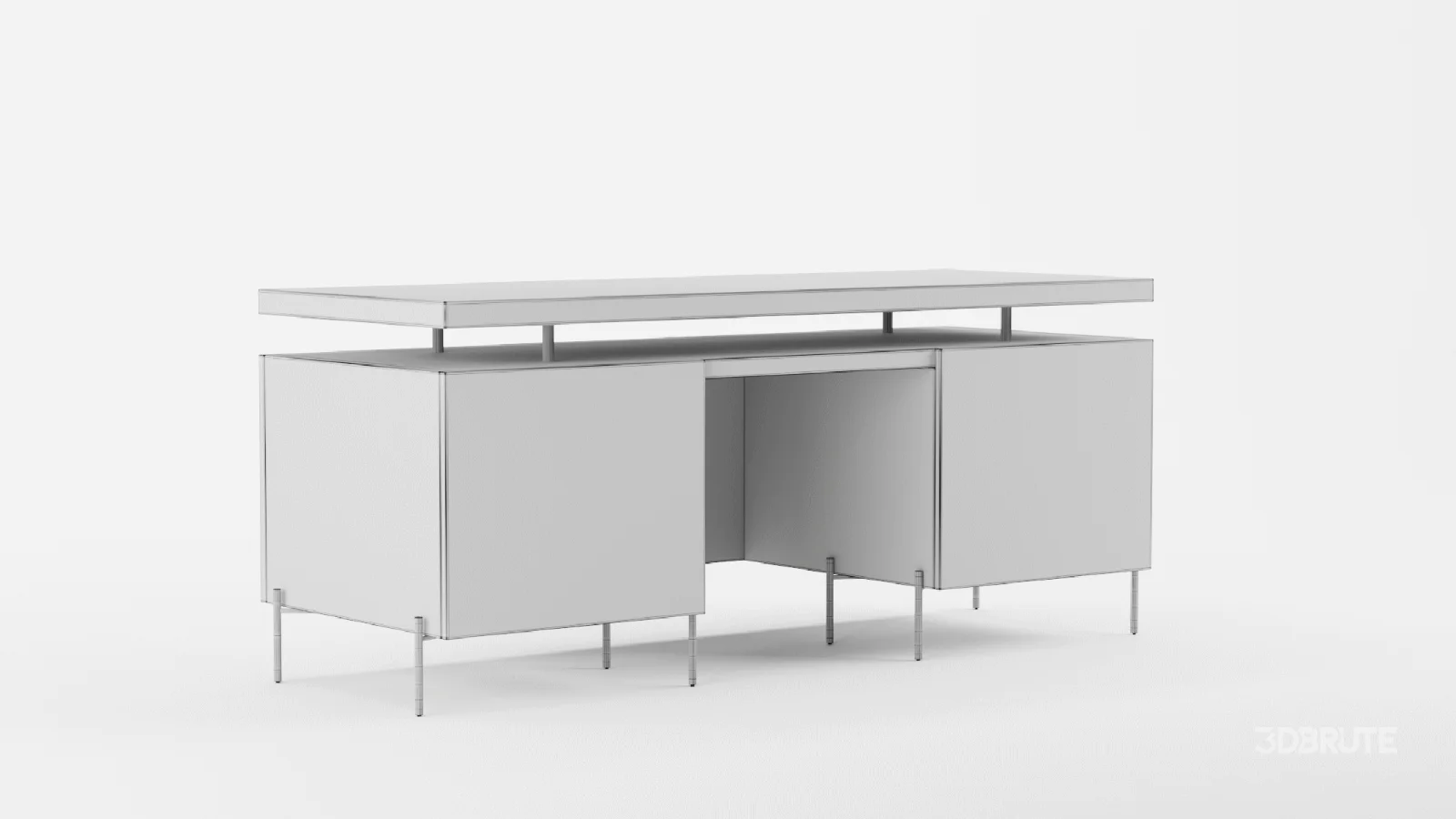 Raffael Carved Wood Executive Desk Image 9