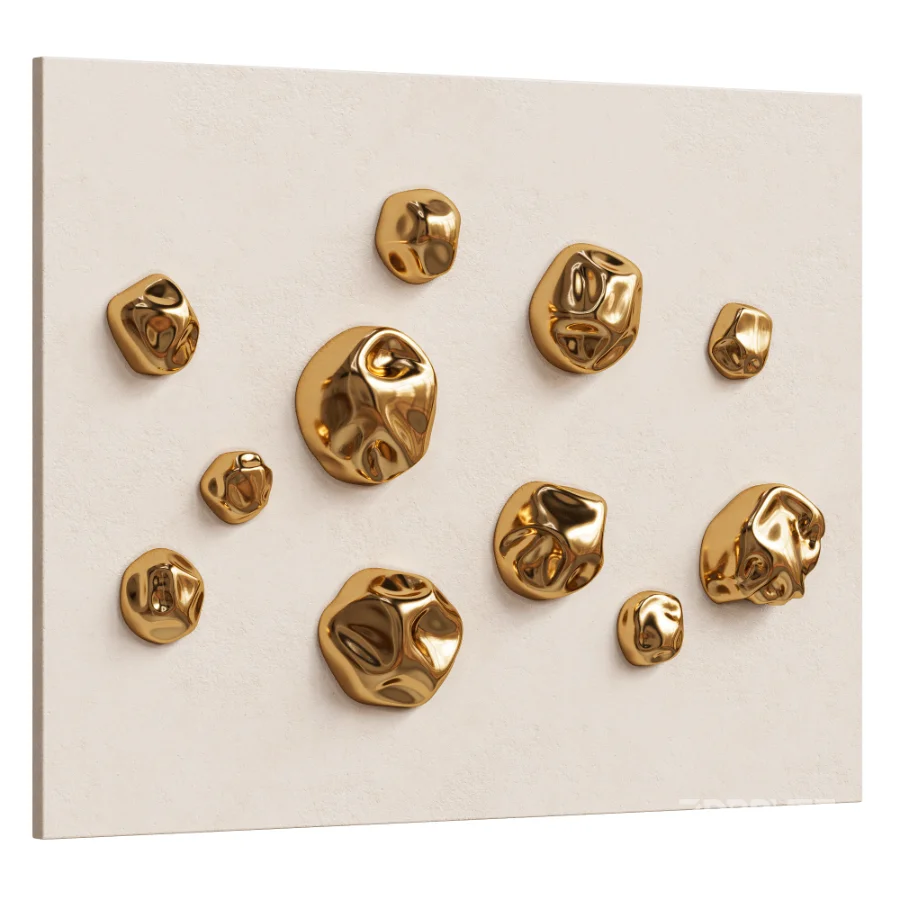 Gold Organic Wall Decor 07 Image 4