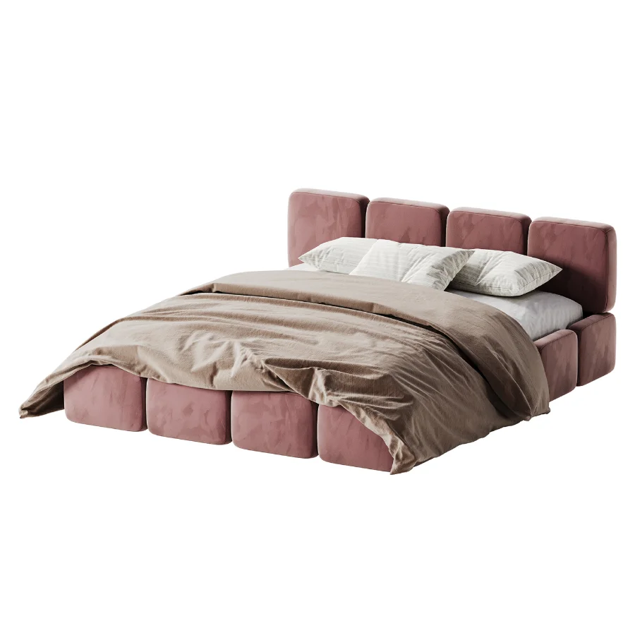 Letto Imbottito in Bucle Tayla Bed by Westwing Image 1