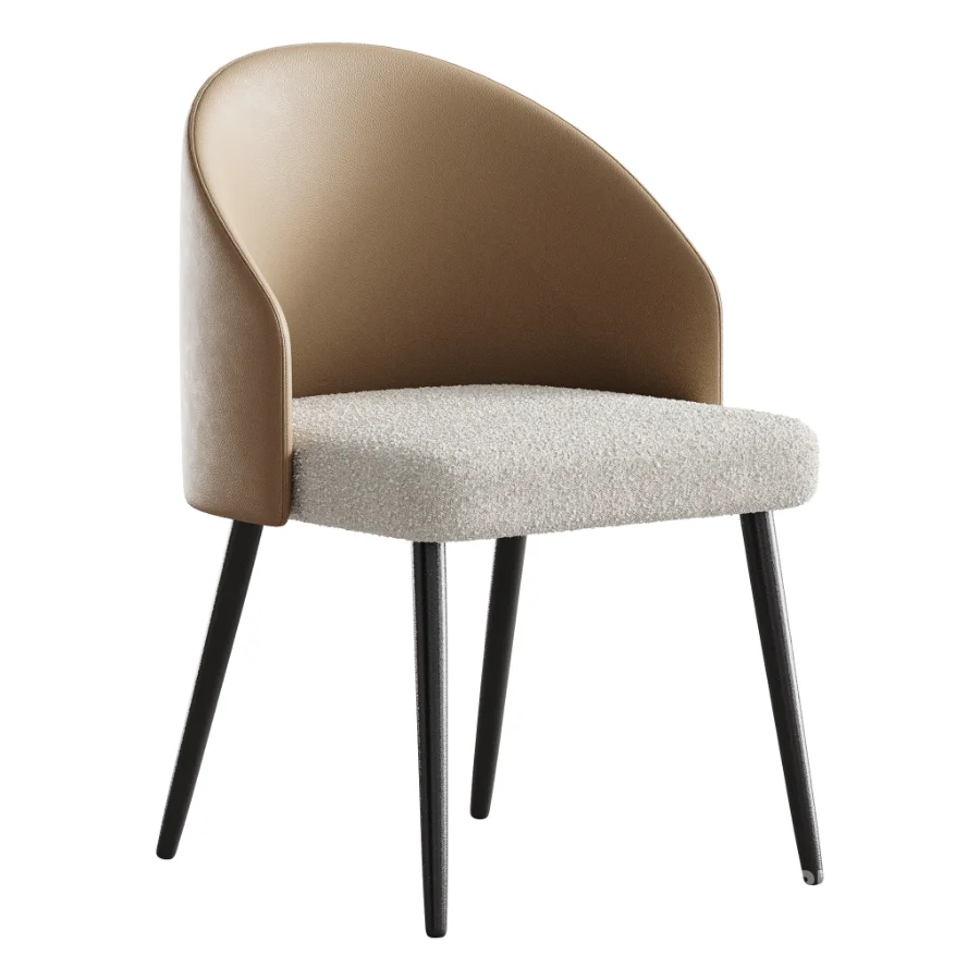 Simple Arm Chair with Upholstered Seat Image 3