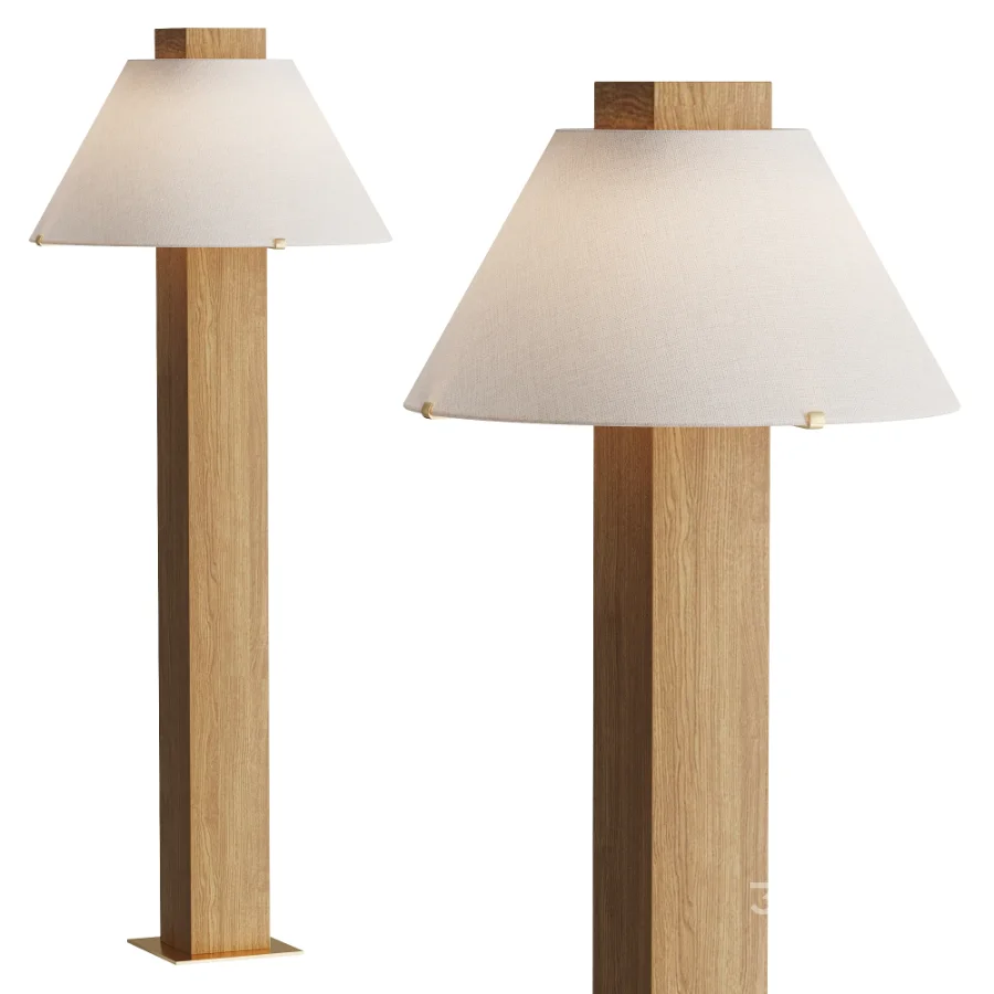 Jamie Young Craftsman Wood Floor Lamp Image 1
