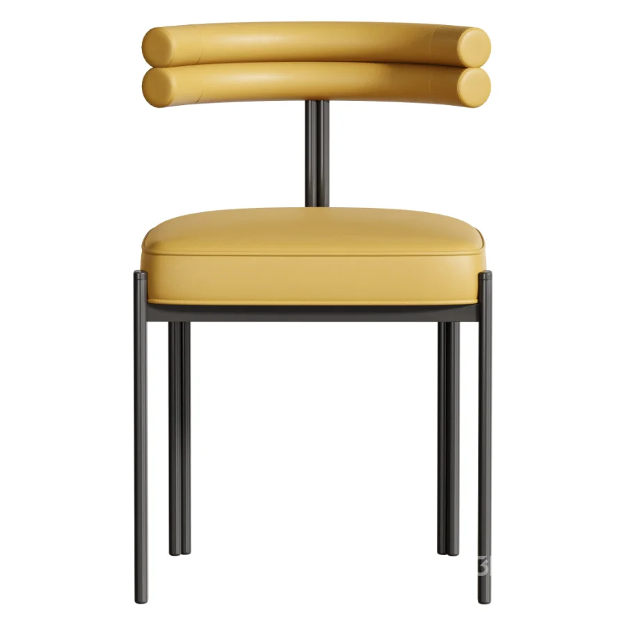 Industrial Velvet Dining Room Chair Image 4