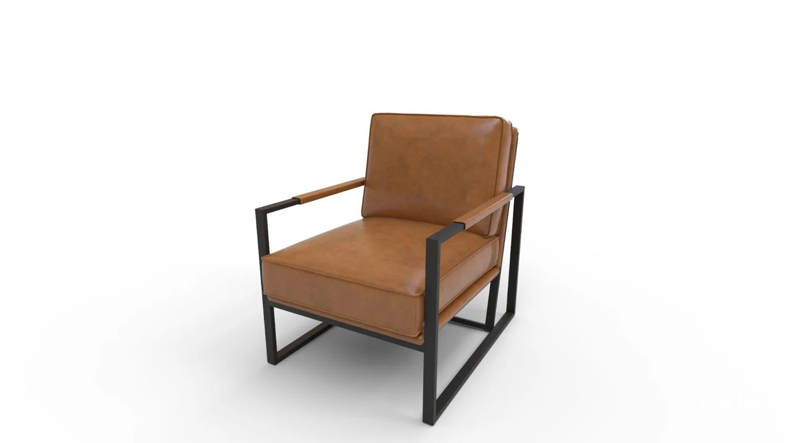 Gaines Top Grain Leather Armchair Image 2