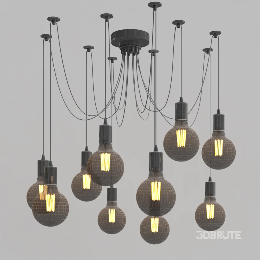 10 LIGHT CABLE PENDANT LAMP Image 1