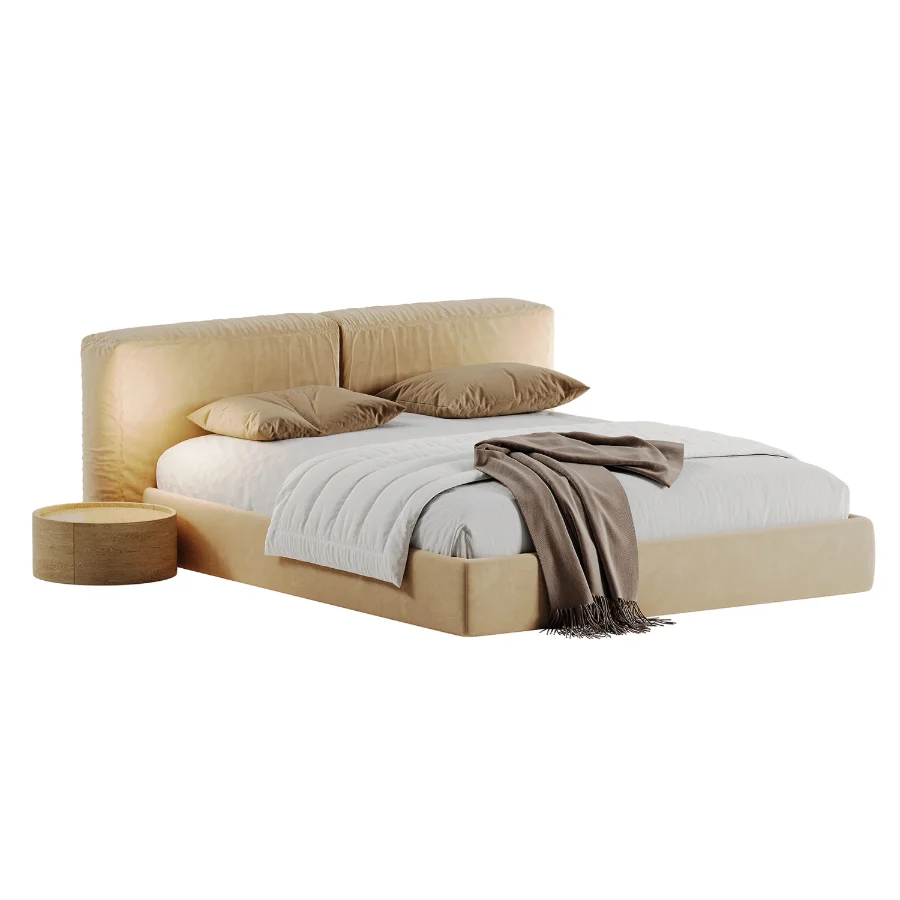Modern Upholstered Bed Frame Image 1