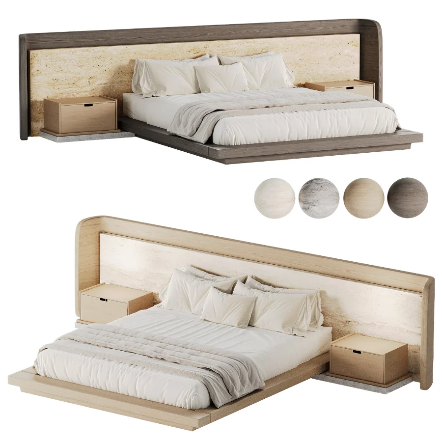 Japandi Modern Double Bed 02 Image 6