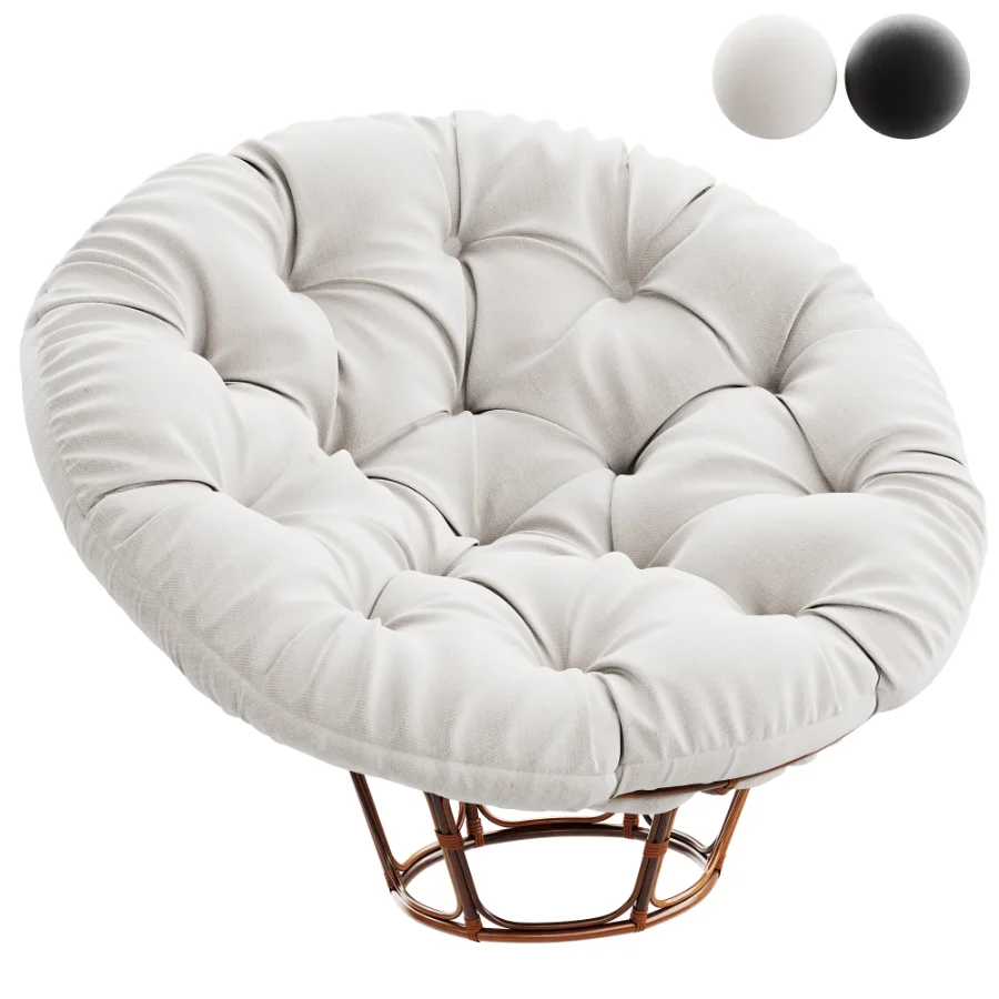 Lounge_chair_Papasan_Rocker_cognac Image 2