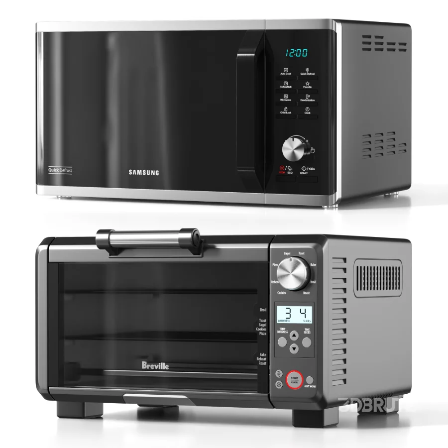 Microwave and Toaster Set Image 1