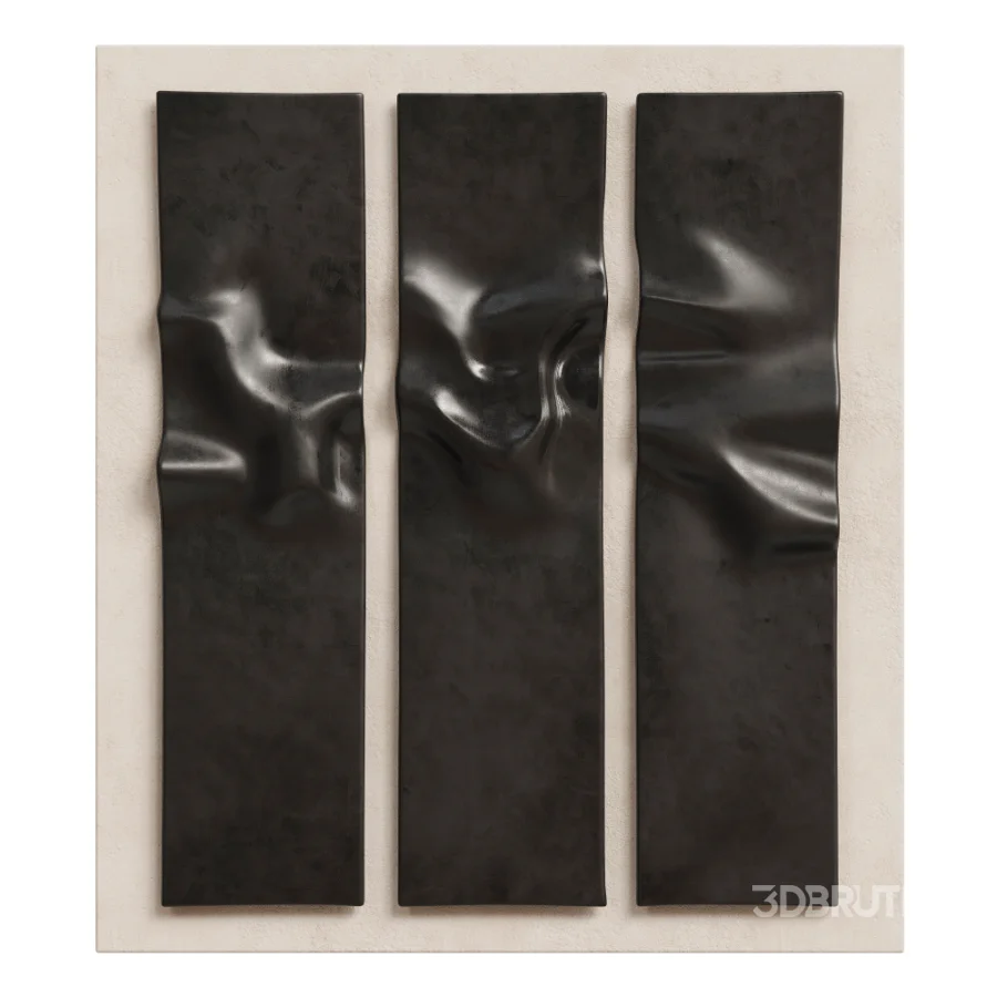 Modern Abstract Liquid Metal Wall Art 39 Image 1