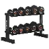 Mirafit_Rubber_Dumbbells_With_Rack - Thumbnail 2