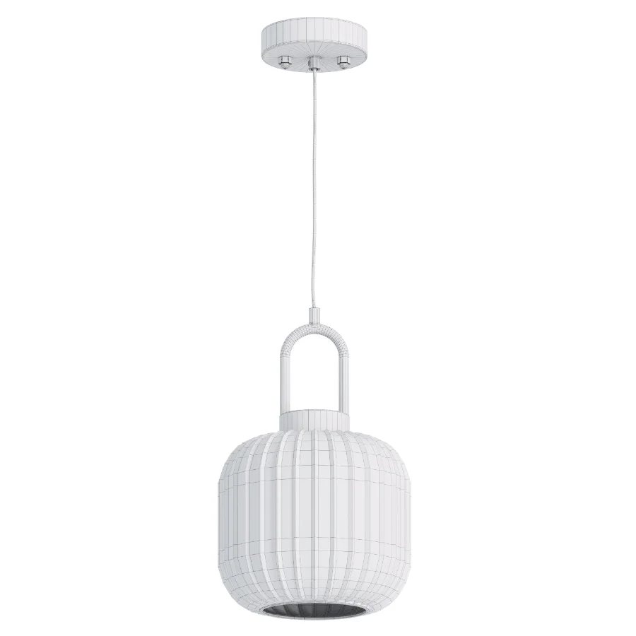 Modern Ribbed Glass Pendant Lights Image 1