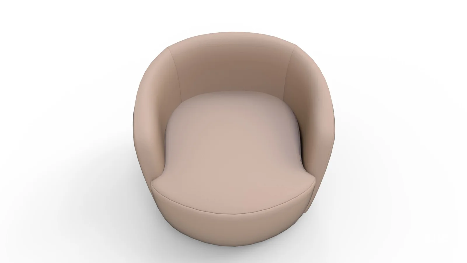 Tub Swivel Chair Sand Velvet Image 9