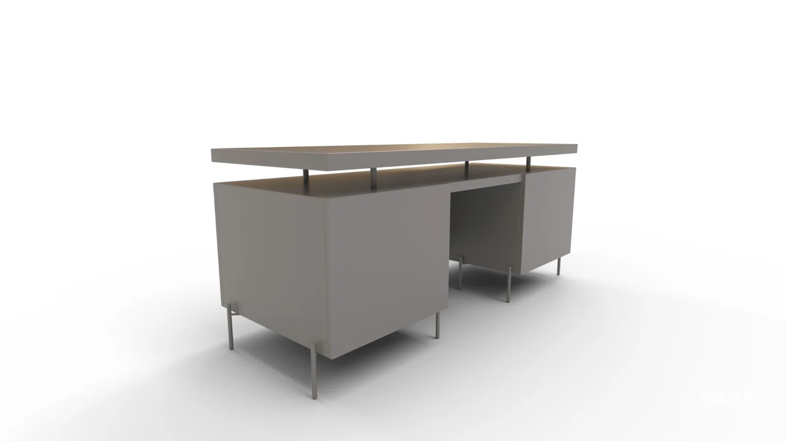 Raffael Carved Wood Executive Desk Image 1
