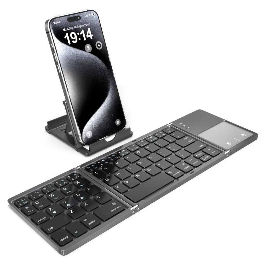 Portable Wireless Bluetooth Folding Keyboard Image 2