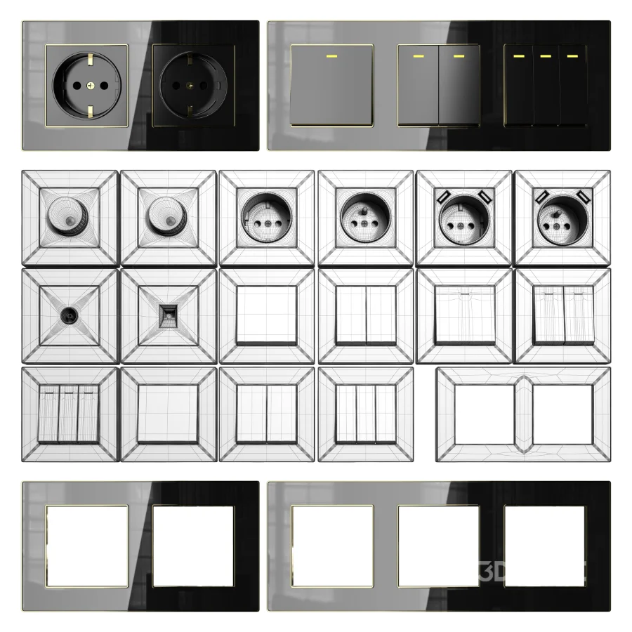 Sockets and Switches Black Glossy Image 5