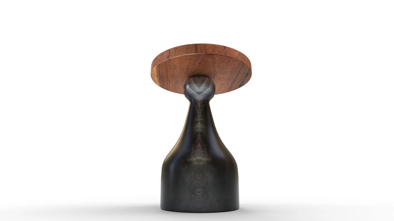Solid Wood Pedestal End Table Image 6